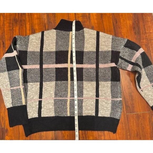 Marled Reunited Clothing Women Plaid Dark Academia Turtleneck Pullover Sweater M - Picture 6 of 7